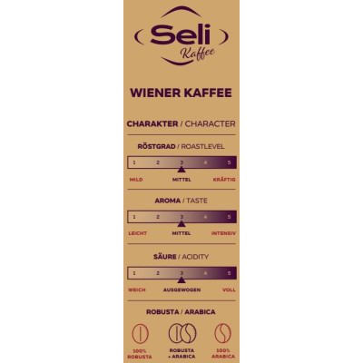 Zrnková káva - WIENER 1 kg - Seli Kaffee
