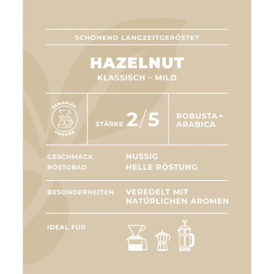 Mletá káva - Hazelnut 250g - Minges Signature